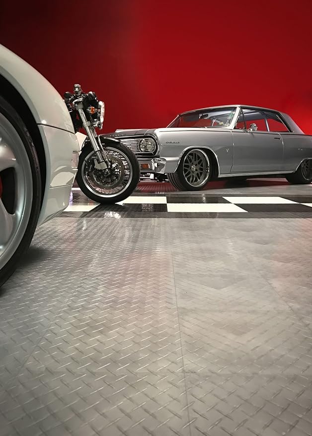 RaceDeck Diamond Plate Design, Durable Interlocking Modular Garage Flooring Tile - Image 3
