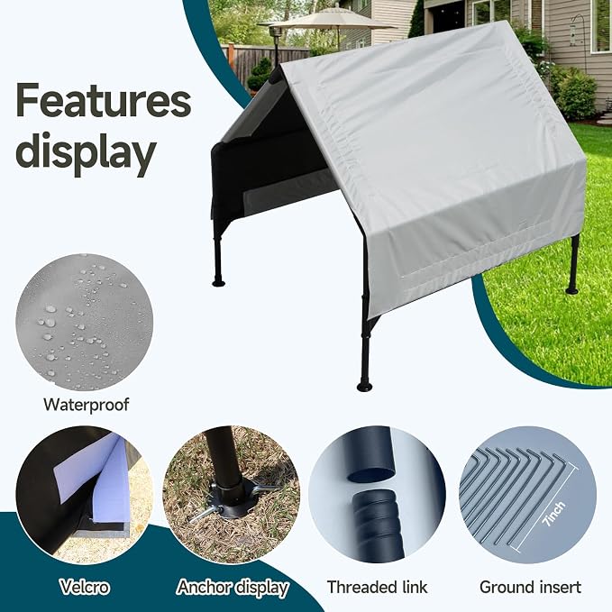 Robot Mower Garage, Wire Free Robot Lawn Mower Cover, Durable Water-Proof and - Image 3