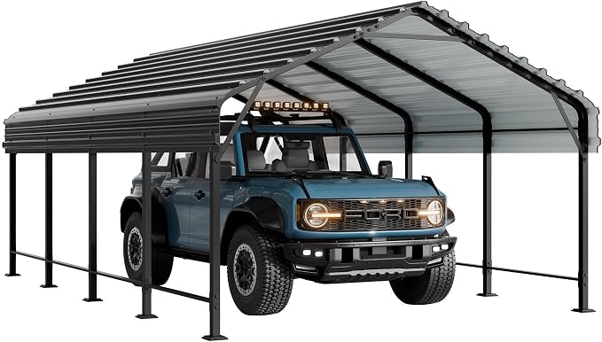 Walsunny Metal Carport 12x20 FT Heavy Duty Carport Canopy - Image 9