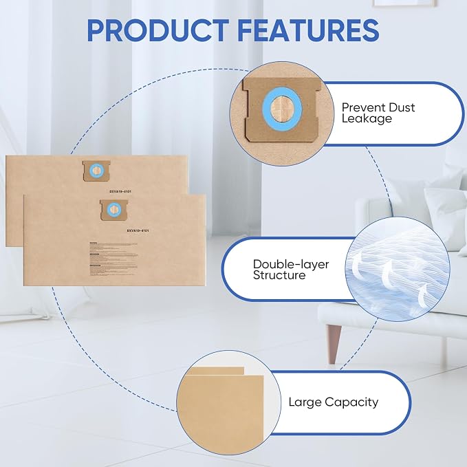 12 Pack DXVA19-4101 Dust Bag Compatible - Image 5