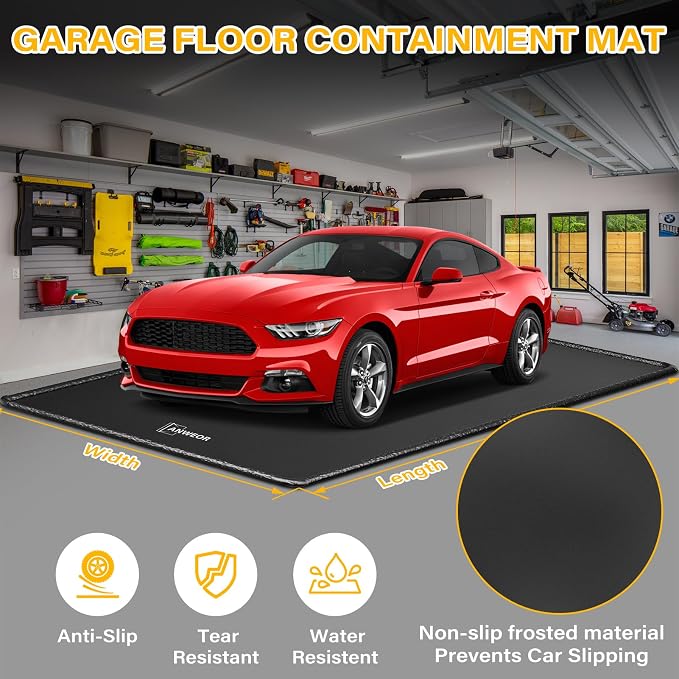 Garage Floor Mat 8'6" x 20' Upgraded Satin Finish Texture Non-Slip Containment - Image 5