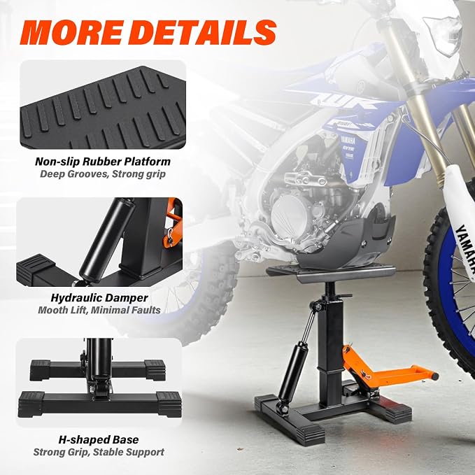 Adjustable Dirt Bike Stand & Powersport Jack 1000LBS Capacity, Heavy Duty - Image 4