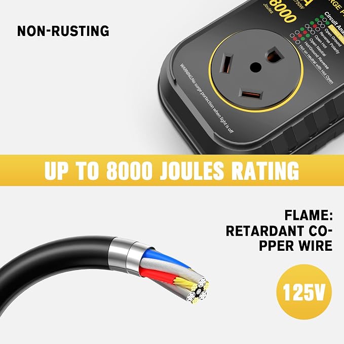 GEARGO RV Surge Protectors 30 Amp RV Circuit Analyzer, IP68 Surge Voltage - Image 3