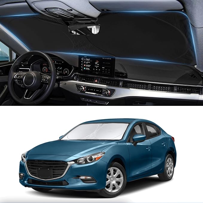 Custom Fit Mazda 3 Windshield Sunshade by INSAUTO