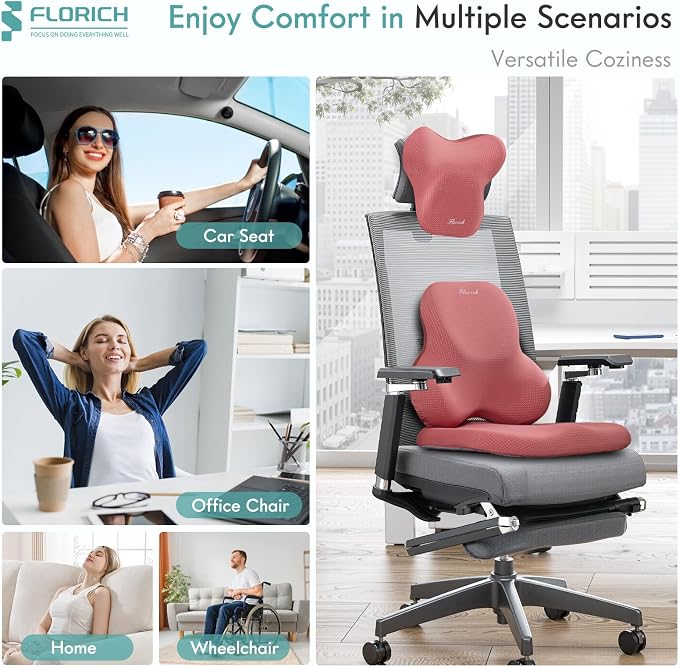 FLORICH Car Seat Cushion and Lumbar Support Pillow - Image 6