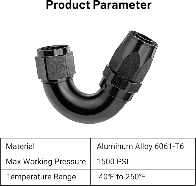 EVIL ENERGY 10AN 150 Degree One Piece Full Flow Hose End Fitting Swivel - Image 3