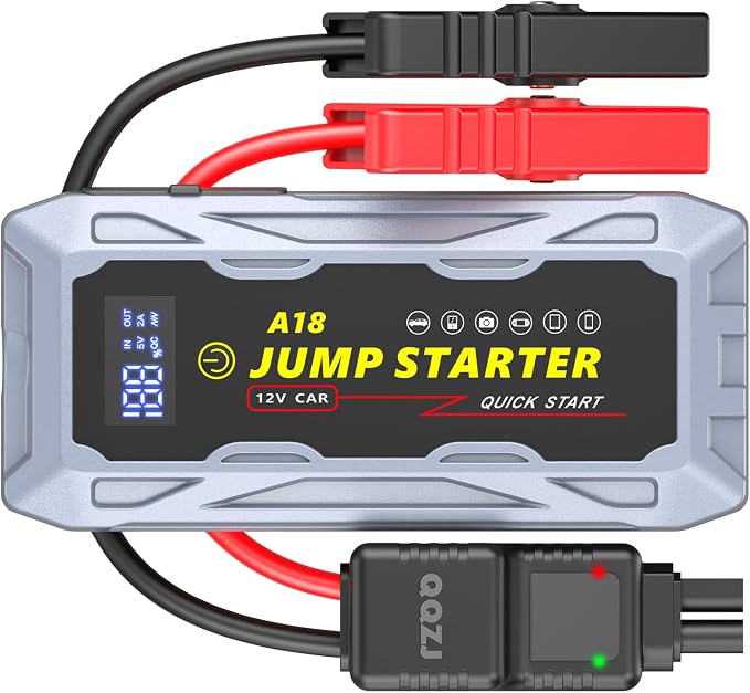Car Jump Starter Portable 6000A Peak Battery Booster by QQZJPortableCarjumpStarter