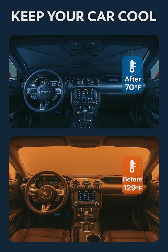 Proadsy Windshield Sun Shade Umbrella - Image 3