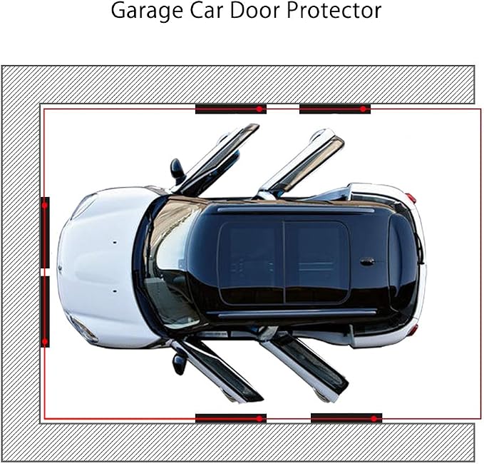 Garage Wall Protector, 4 Pack Garage Car Door Protector Bumper Guard - Image 2