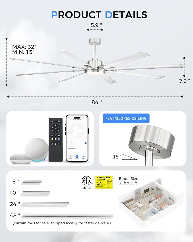 84 Inch Industrial Ceiling Fans - Image 6