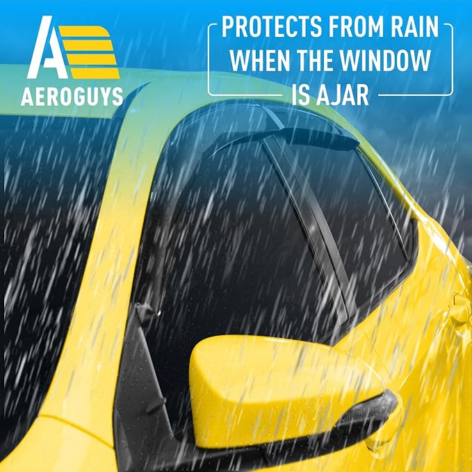 Extra Durable Window Deflectors Tape-On Window Visors Rain Guards Fit - Image 2