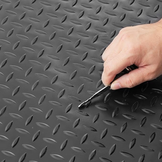 VEVOR Floor Mats, 2 Rolls x 14.7 x 3.6 Ft PVC Flooring Roll, Non-Slip Diamond - Image 10