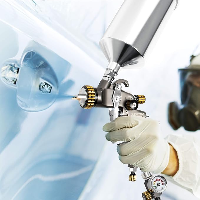 BEETRO HVLP Air Spray Gun, 1000ml Capacity 14.3CFM 29-32psi 1.4mm/1.8mm Nozzles - Image 8
