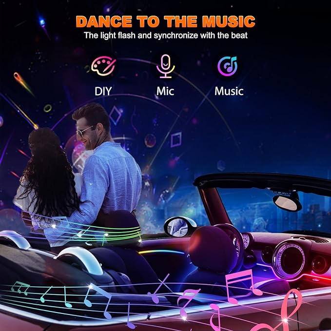 Interior Car LED Strip Lights, Acrylic LED Lights - Image 5