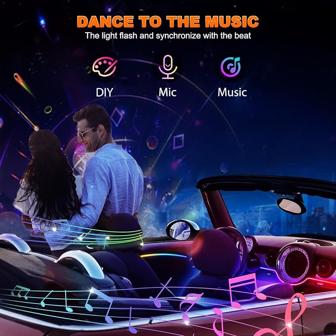 Car LED Strip Lights, Interior Acrylic LED Lights - Image 7