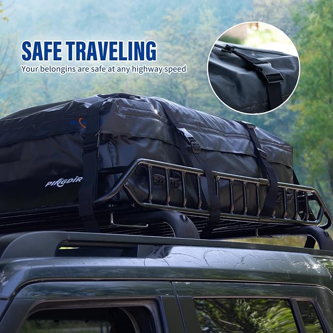 Roof Rack Basket 51" X 36" X 5" Rooftop Rack Cargo Carrier Universal, - Image 5