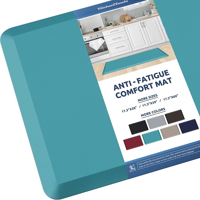 KitchenClouds Kitchen Mat Cushioned Anti Fatigue Kitchen Rug 17.3"x39" by KitchenClouds