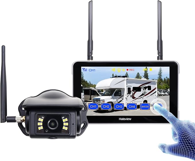 Haloview Byte Tango BT6 Touch RV Backup Camera Wireless 2.4G Digita FHD 1080P by Haloview