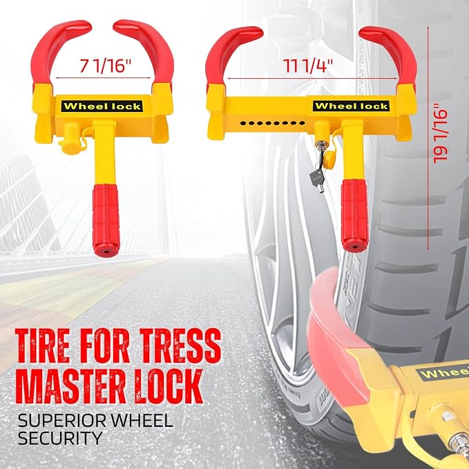 Flexzion Trailer Wheel Lock Anti Theft Wheel Clamp Lock - Image 7