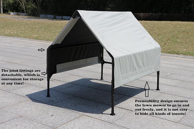 Robot Mower Garage, Wire Free Robot Lawn Mower Cover, Durable Water-Proof and - Image 5