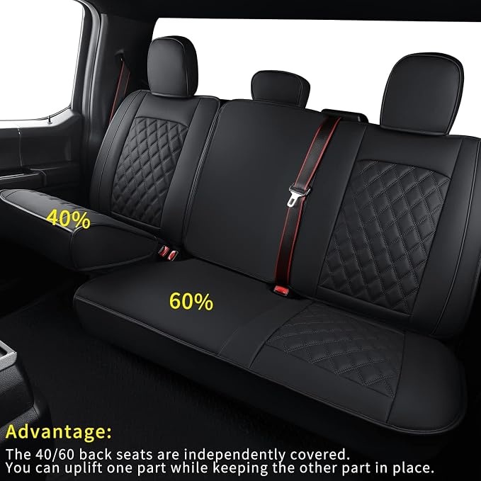 LUCKYMAN CLUB F150 Faux Leather Seat Covers Fit - Image 5