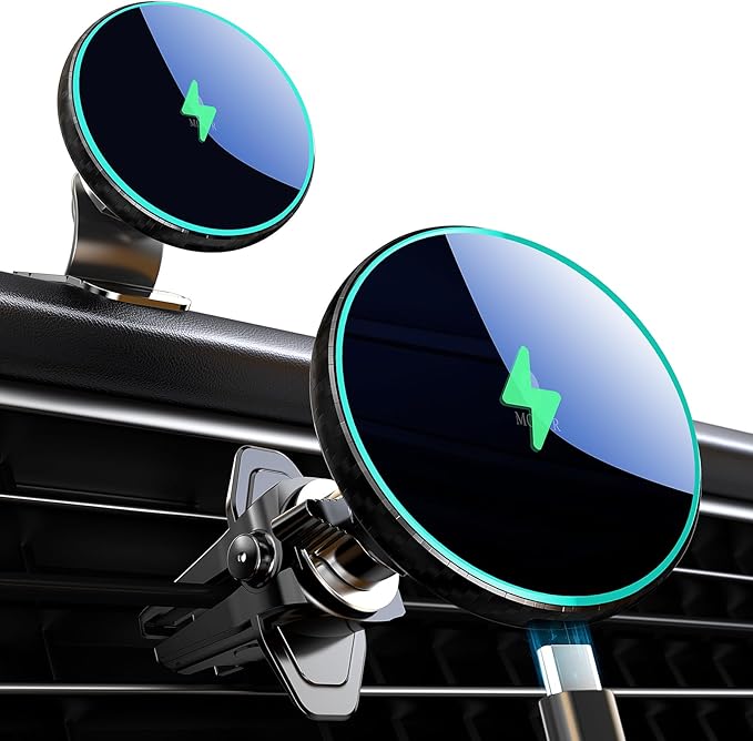 MOKPR for Magsafe Car Mount Charger-15W Wireless Car Charger-Magnetic Car Phone by MOKPR