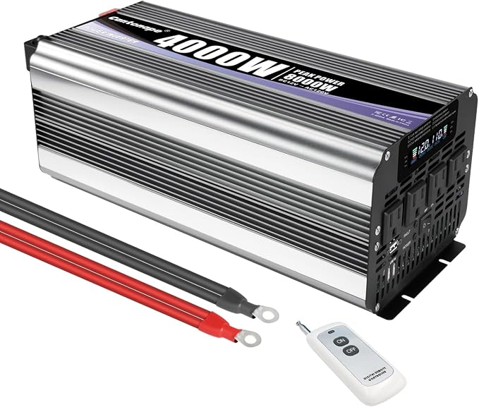 4000 Watt Power Inverter, Car Inverter 12V DC to 110V/120V AC Converter by Cantonape
