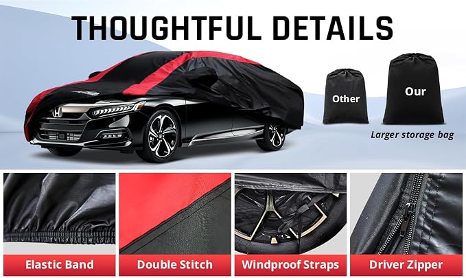 Honda Accord Car Cover Waterproof All Weather - Image 5