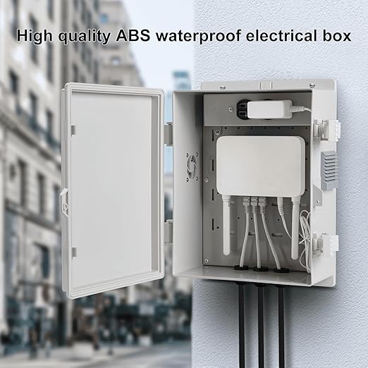 Outdoor Electrical Junction Box, ABS Water Resistant Enclosure - Image 2