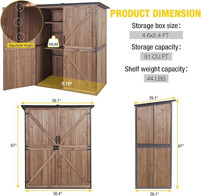 Aivituvin Storage Shed Outdoor Storage Cabinet Upgraded - Image 6
