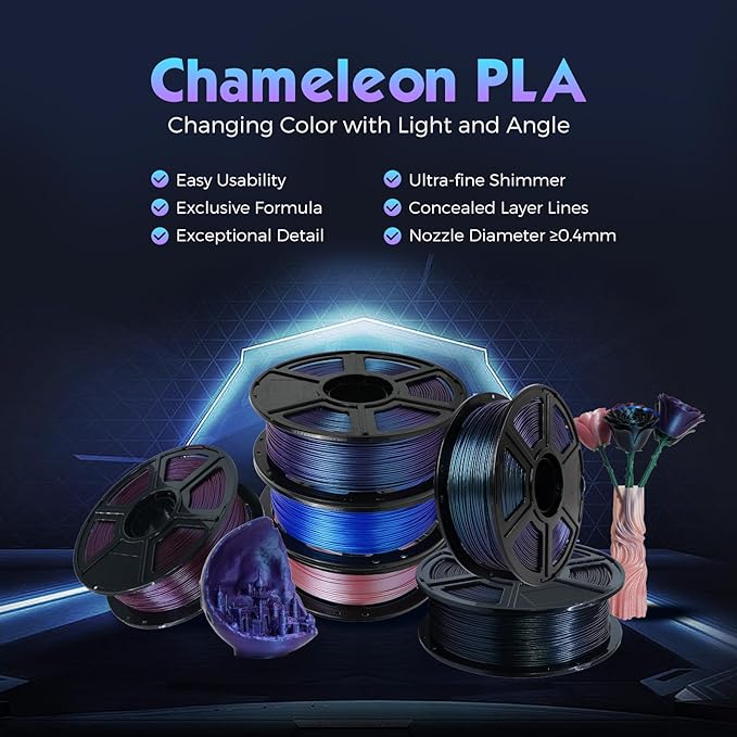 FLASHFORGE PLA Filament 1.75mm +/- 0.02mm Upgraded Nebula Purple, Color - Image 2