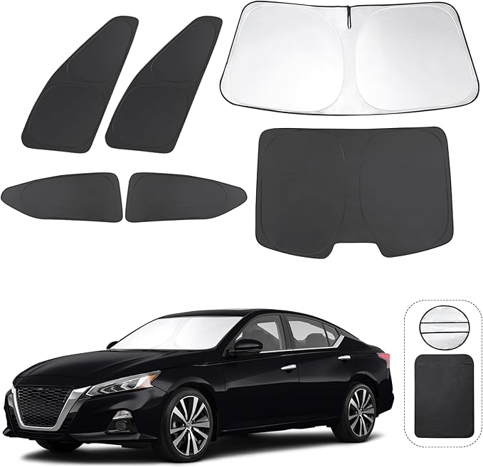 TINGLU 6PCS Window Shades for Nissan Altima 2019-2024 2025 Accessories Car Side by TINGLU