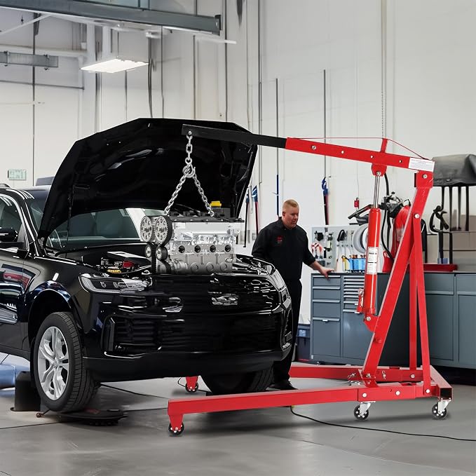 Engine Hoist 2 TON Folding Hydraulic Engine Motor Hoist Cherry Picker Shop - Image 7