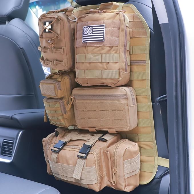 Universal Tactical Seat ​Back Organizer Vehicle Molle Panel Organizer Storage by Jimikay