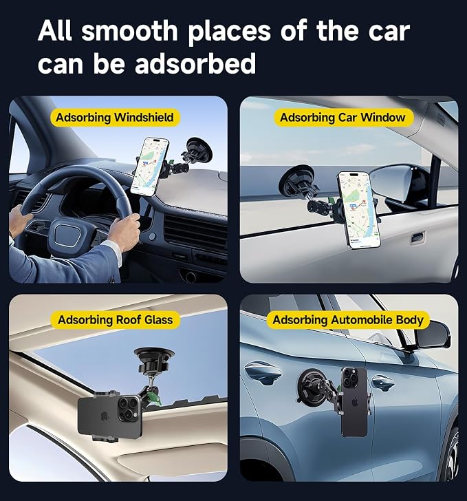 MAGIC JOHN Car Phone Holder, Ultra-Durable Mteal Phone Holders - Image 2