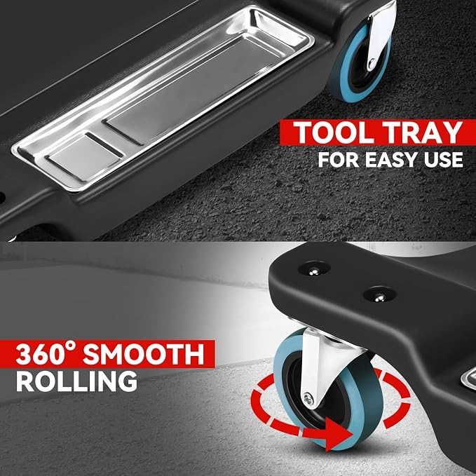 Auto Dynasty 40 Inches Mechanic Creeper, Automotive Garage Repair Low Profile - Image 4