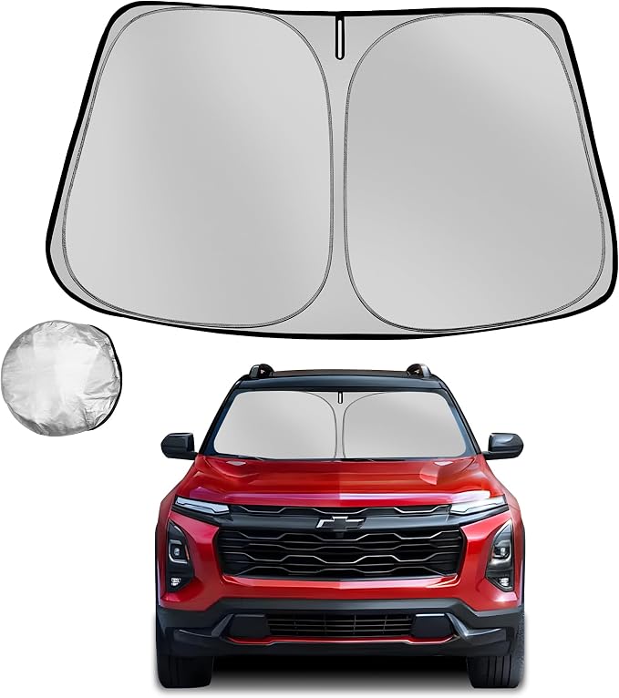 Windshield Sun Shade for 2025-2026 Chevy Equinox Foldable Sun Sunshade for Car by Fonowka