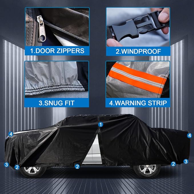 GMC Canyon Truck Cover Custom Fit 2004-2025 Extended/Crew Cab SB - Image 3