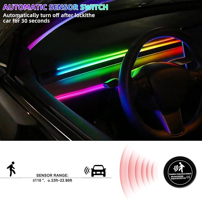 Dream+Color Acrylic Interior Car LED Strip Light - Image 5
