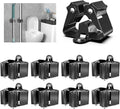 3-H Broom Holder Wall Mount 8 Pack, Mop and Broom Holder by 3-H