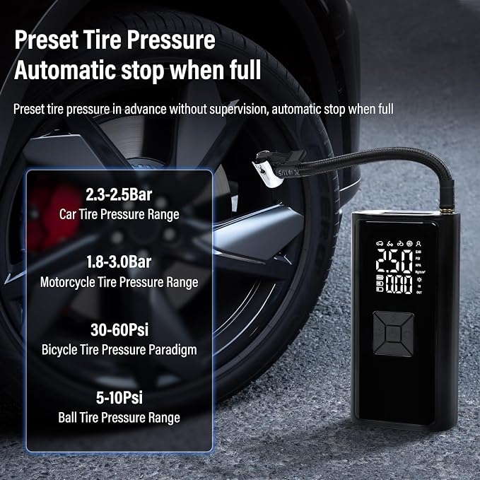 Tire Inflator Portable Air Compressor - Image 3