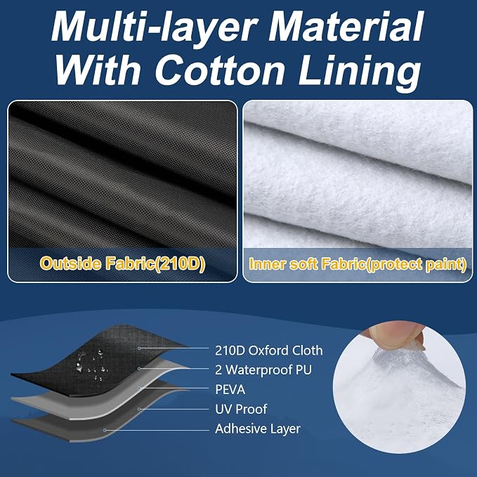 for Dodge Charger Car Cover Waterproof All Weather, 6 Layers Car Cover - Image 3
