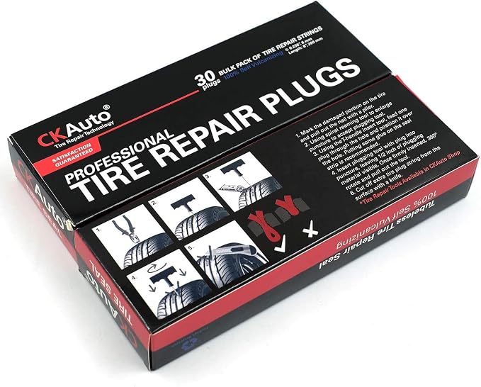 CKAuto 30pcs 8" Black Tire Repair Strings, Automotive Tool Tire Repair Plugs - Image 6
