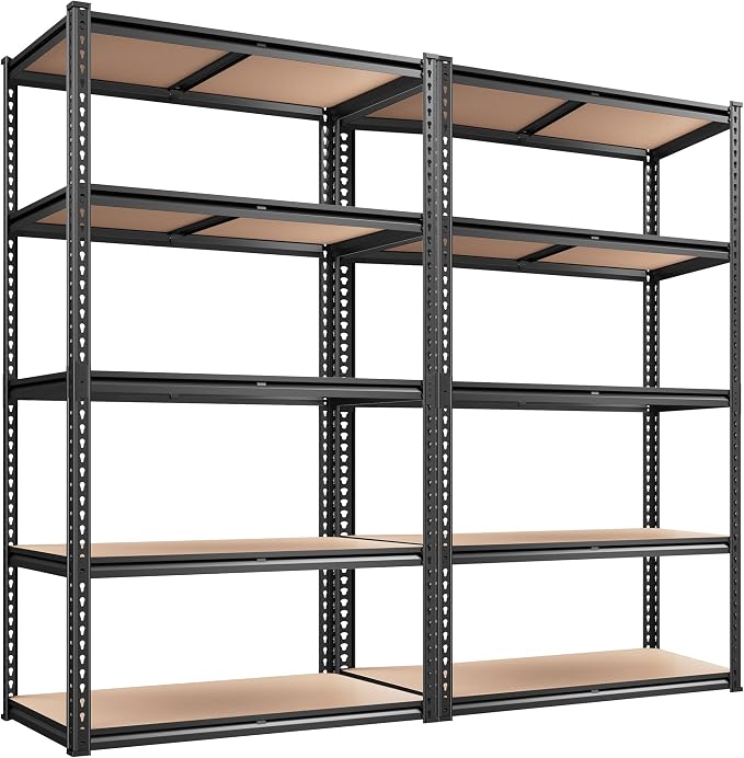 REIBII 2020LBS Storage Shelves 5 Tier Garage Shelving Heavy Duty, Adjustable by REIBII