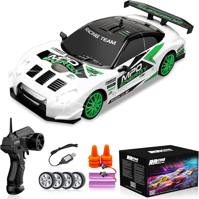 Remote Control Car 2.4GHz 1:24 Scale 4WD RC Drift Car 15KM/H High Speed by YUANPLAN