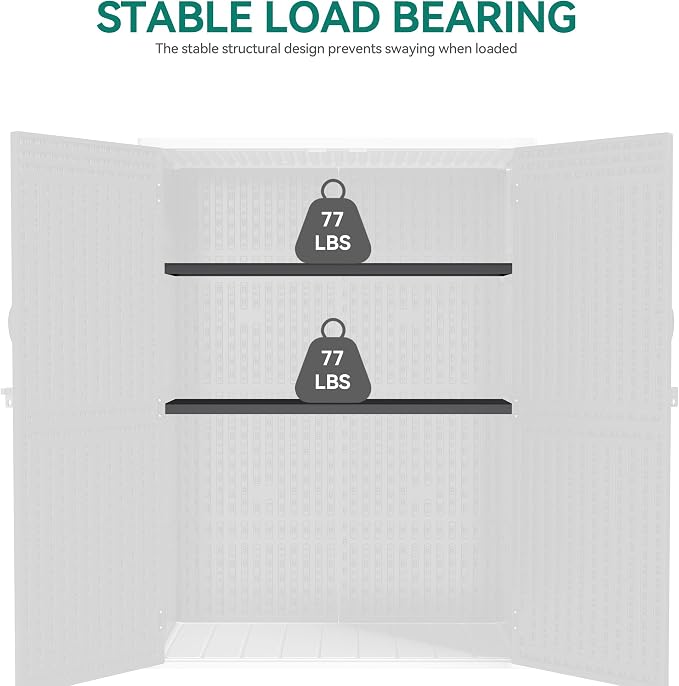 YITAHOME 2-Piece Metal Storage Shed Shelves - Image 5