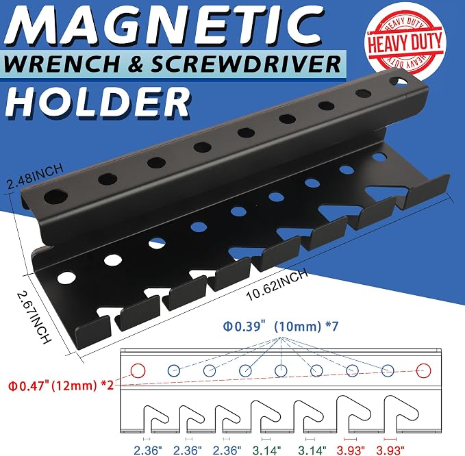 ULIBERMAGNET Magnetic Wrench Holder, Heavy Duty Magnetic Tool Holder, Wrench - Image 2