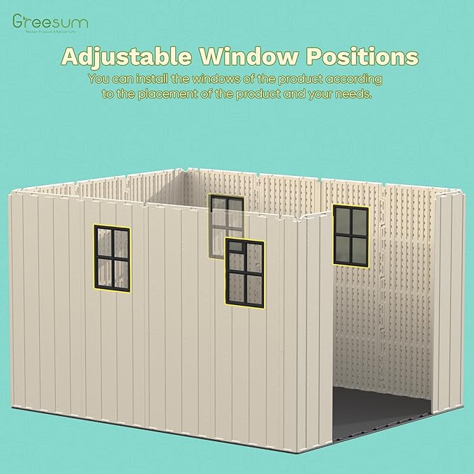 Greesum 8×10 FT Plastic Outdoor Storage Shed - Image 6