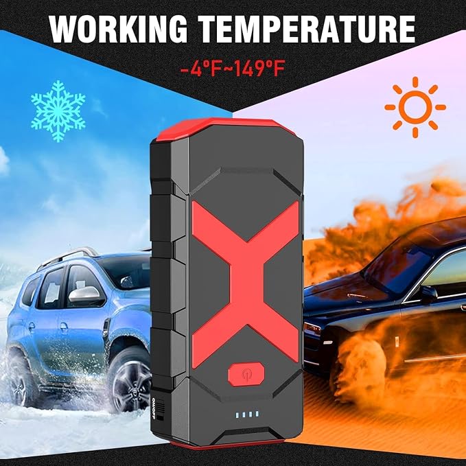 BOOKOO Jump Starter 2000A for Car/Boat/Lawnmower Portable 12V Car Battery Jump - Image 9