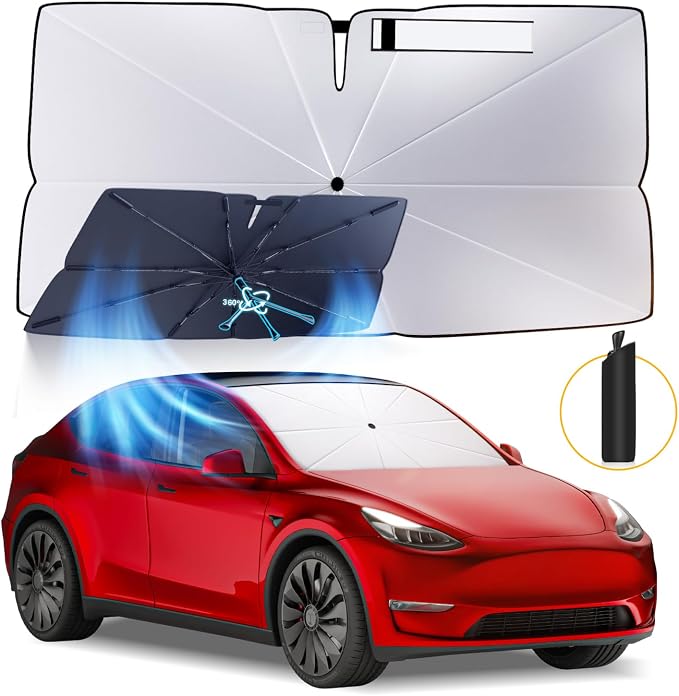 Windshield Sun Shade Umbrella: for Tesla Model Y 2016-2023 2024 2025 Model Y - Image 7